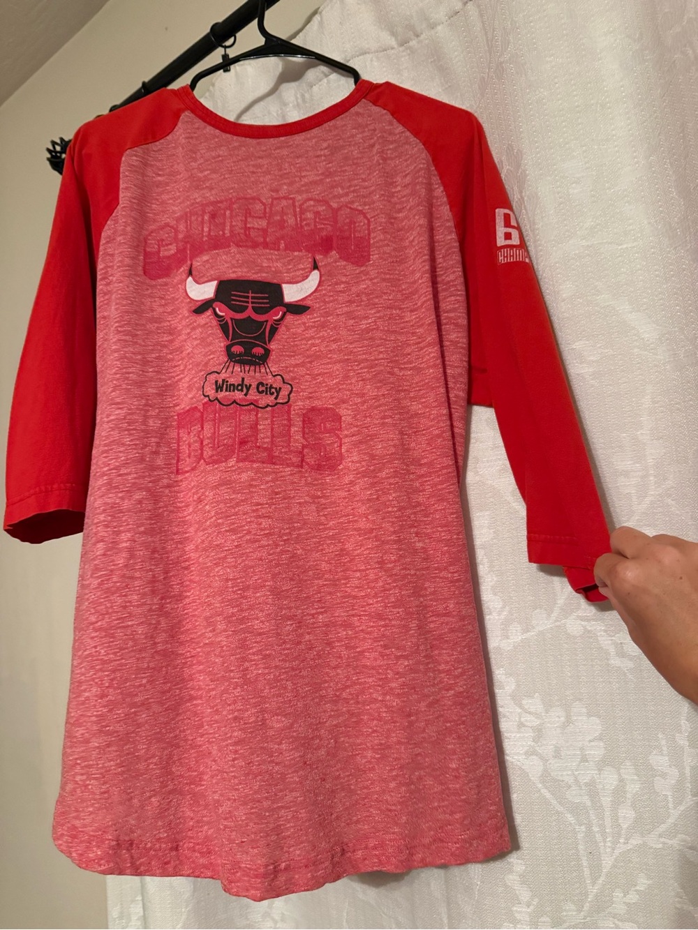 Men’s Red Raglan Shirt - Windy City Bulls